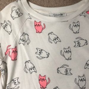 F21 Kitten Crewneck